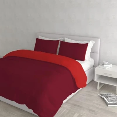 Afbeelding van Italian Bed Linen Natural Color Doubleface dekbedovertrek, 100% katoen, avio/rook, kleine dubbele