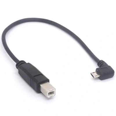 Afbeelding van Tomost Hoekige Micro USB OTG naar Standaard B Type Printer voor Scanner HD Extension Harde Schijf (25cm)
