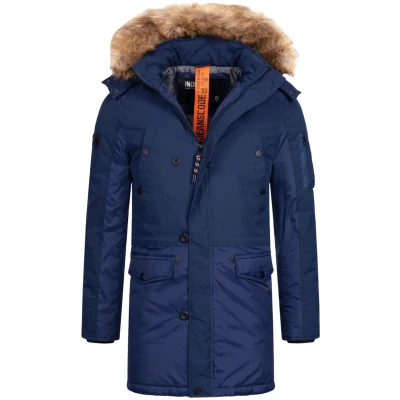 Afbeelding van Indicode Jeans JARL Winterjas, Heren, Maat: Small, Navy