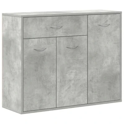 Afbeelding van Dressoir 88x30x70 cm bewerkt hout betongrijs
