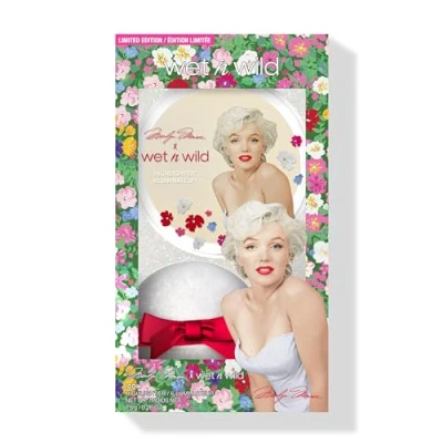 Afbeelding van Wet n Wild Marilyn Monroe Iconische Diamant Highlighter, Poeder Highlighter met Iridescente Parels voor een Glasachtige Gloed, Inclusief Zachte Applicatiespons, Cool Champagne