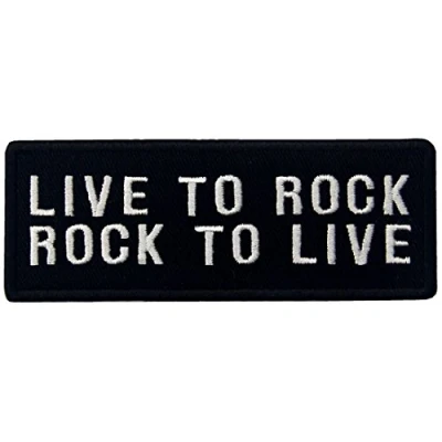 Afbeelding van Live To Rock Geborduurd Opstrijkbaar Op Patch