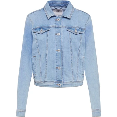 Afbeelding van ICHI Ihstamp Spijkerjas, Dames, Maat: 40, Light blue