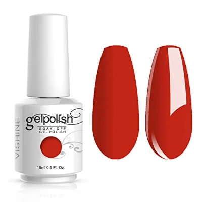 Afbeelding van Vishine Nagellak, semi permanent, gel, UV, LED, soak off, manicure, oranje (1331)