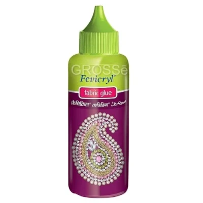 Afbeelding van Stoffen Lijm Geen Stitch Clear Pailletten Diamante Edelstenen Textiel (80ml Fevicryl Stof Lijm)