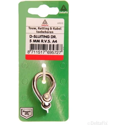 Afbeelding van Deltafix d sluiting gedraaid r.v.s. a4 5 mm 1 st.