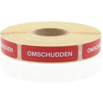 Afbeelding van Blockland Strooketiket Omschudden Rood 44 X 11mm, 750 stuks