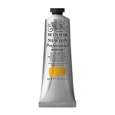 Afbeelding van Winsor &amp; Newton 2320039 Professionele acrylverf, hoge dekking, kunstenaarskwaliteit, lichtecht 60ml Tube, Azo Yellow Deep
