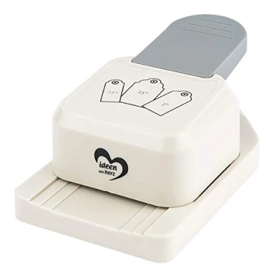 Afbeelding van Ideen mit Herz Hangerpons, labelponsen voor 3 verschillende maten, motiefperforator papier, cadeauhangers knutselen (cadeauhanger)