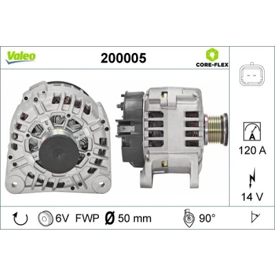 Afbeelding van Dynamo / Alternator VALEO 200005