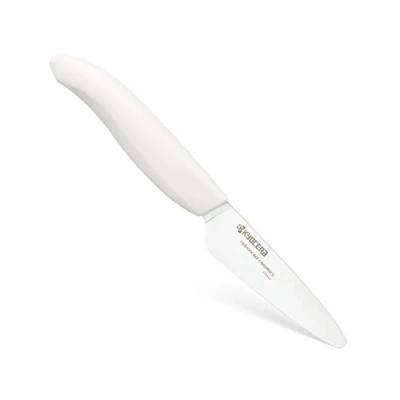 Afbeelding van Kyocera GEN WHITE keramisch schilmes lemmet 7,5 cm ergonomisch gevormde handgreep extreem scherp keukenmes koksmes professioneel mes klein