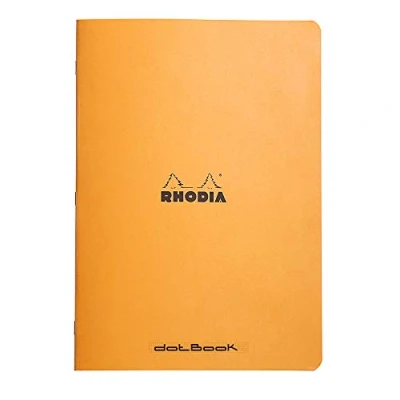 Afbeelding van RHODIA 119167C Oranje Piqué Notitieboek A4 Dot 96 pagina&#039;s Wit Clairefontaine Papier 80 g/m? Zachte, resistente en waterdichte gecoate kaarthoes Klassiek