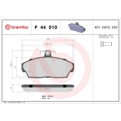 Afbeelding van Brembo Remblokset P 44 010