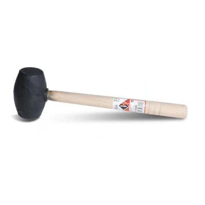 Afbeelding van Rubi 65904 Rubberhamer zwart met platte kant 250gr