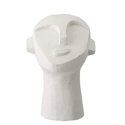 Afbeelding van Bloomingville Decoratief Beeld Hoofd Wit Cement