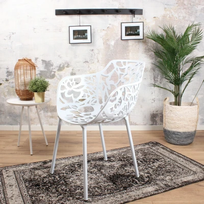 Afbeelding van DS4U Cast magnolia stoel met arm wit