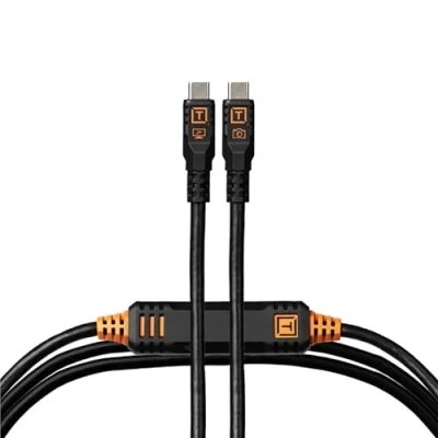 Afbeelding van TetherTools TetherPro Optima 10G USB C 15&#039; (4.6m) Straight To Straight, Non Reflective Black