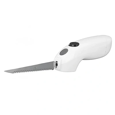 Afbeelding van Elektrisch Mes voor Het Snijden van Vlees, Gevogelte, Brood, Draadloos Oplaadbaar Easy Slice Mes, 2 Gekartelde Roestvrijstalen Messen, Ergonomisch Handvat