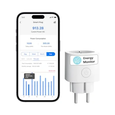Afbeelding van Meross stopcontact (type E), 16 A wifi mini stopcontact, compatibel met Alexa, Google Home en SmartThings, intelligent energieverbruiksmeting voor fotovoltaïsche zonnepaneel