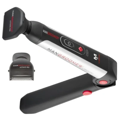 Afbeelding van MANGROOMER Ultimate Pro rugscheerapparaat met 2 schokdempers flexkoppen, Power scharnier, Extreme Reach handgreep en Burst