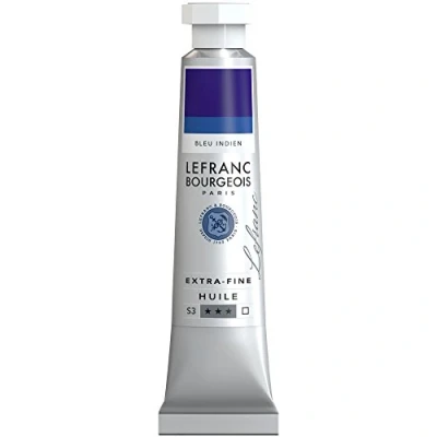 Afbeelding van Lefranc Bourgeois 404963 Extra fijne olieverf met hoogwaardige kunstenaarspigmenten, lichtecht, verouderingsbestendig 20ml Tube, Indanthrene Blue