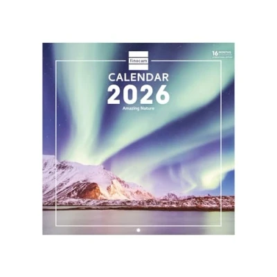 Afbeelding van Finocam Wall Calendar 2026 30x30 cm Month to View January December + Sep. Dec. 2025 (4 months) reduced Images Nature International