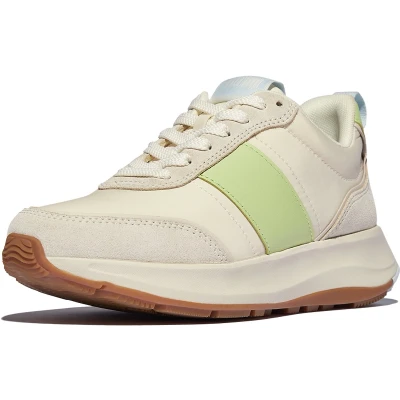 Afbeelding van FitFlop F Mode Flow Sneaker Nylon &amp; Suede Mix BEIGE Maat 42