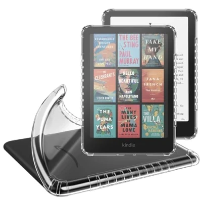Afbeelding van FINTIE Beschermhoes voor Kindle Paperwhite 2024 (12e generatie) en Colorsoft Signature Edition (1e generatie), ultradun, transparant, achterkant van zacht TPU, transparant
