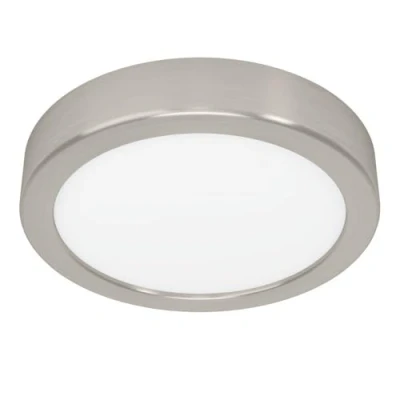 Afbeelding van EGLO LED plafondlamp Fueva 6, ronde plafonnière, opbouwlamp van metaal in zilver en wit kunststof, plafondverlichting warm koud wit, lamp plafond ⌀ 16,5 cm
