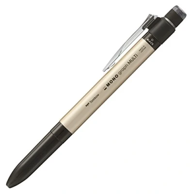 Afbeelding van Tombow Multi Pen 0.5mm Potlood en Balpen MONO Graph (Goud) CPA 161B in retal pakket