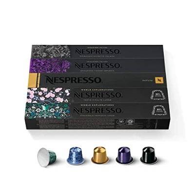 Afbeelding van NESPRESSO Origineel, keuze uit espresso en lungo koffie, licht tot donkerder roosteren, compatibel met originele capsulemachines, capsuleset van 50 koffiecapsules
