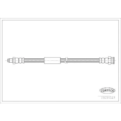 Afbeelding van CORTECO 19034327 Remslang Achteras 320mm FIAT: Croma II Station Wagon (194) 2.2 16V, 1.9 D Multijet, 2.4 Multijet 2005 2011