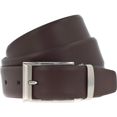 Afbeelding van Vanzetti Leren Riem Dresscode: Business 35mm Cambered Belt W80 Dark Brown Bruine