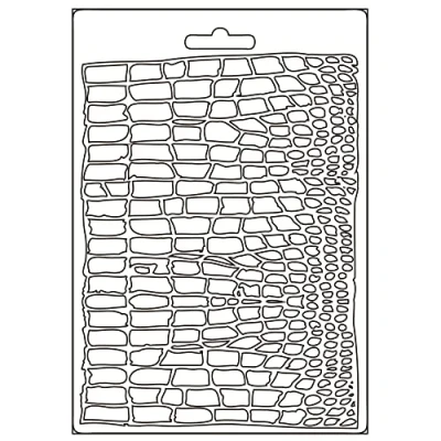 Afbeelding van Stamperia Soft Mould A5 Savana Crocodile Pattern (K3PTA5618) (DISCONTINUED)