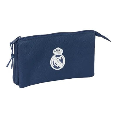 Afbeelding van Pennenetui met 3 vakken Real Madrid C.F. Marineblauw 22 x 12 cm