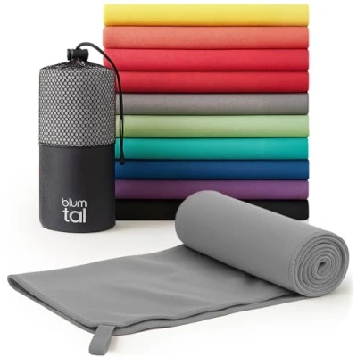Afbeelding van Blumtal Sporthanddoek microfiber: 120 x 60cm, grijs