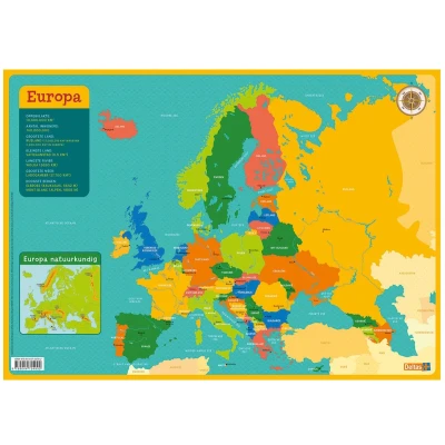 Afbeelding van Deltas onderlegger Kaart Europa junior 43 x 30,5 cm PVC