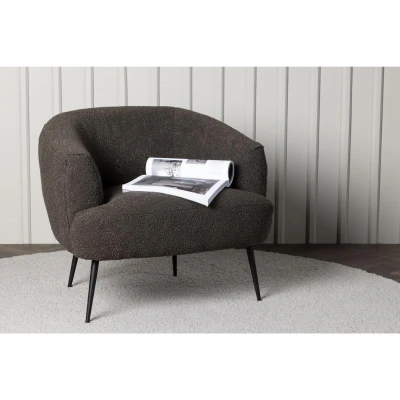 Afbeelding van Svea Vona fauteuil Boucle donkergrijs