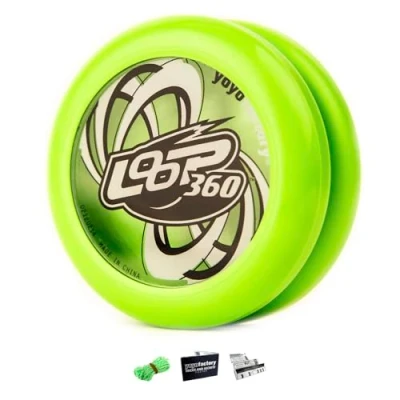 Afbeelding van Yoyo Factory LOOP 360 Looping Yo Groen (moderne draaiende jojo, high speed stalen kogellager, touwtje en tips inbegrepen)