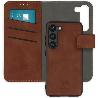 Afbeelding van Samsung Galaxy S23 Hoesje Kunstleder iMoshion Bookcase/2 in 1 Case Bruin Telefoonhoesje