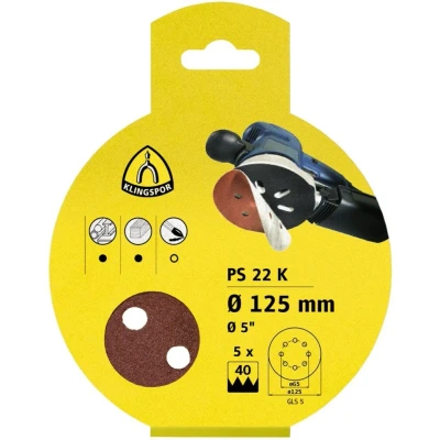 Afbeelding van Klingspor schuurschijf met klittenband 125mm K180 (5st)