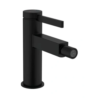 Afbeelding van hansgrohe finoris a ngreeps bidetmengkraan met push open mat zwart 76200670