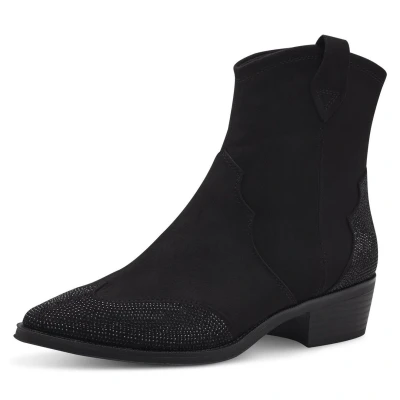 Afbeelding van MARCO TOZZI Dames Bootie Zip+Slip 2 25340 43 westernlaarzen, zwart, 36 EU