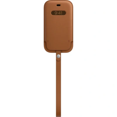 Afbeelding van Origineel Apple iPhone 12 Mini MagSafe Hoesje Echt leder Insteekhoesje/KoordMagSafe Bruin Telefoonhoesje