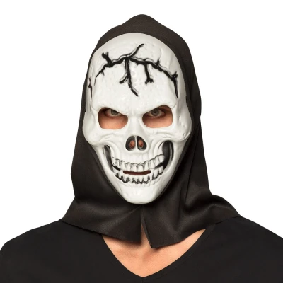 Afbeelding van Boland Gezichtsmasker Schedel met kap Volwassenen Skelet Halloween accessoire Horror Skull