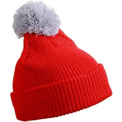 Afbeelding van Myrtle Beach Unisex Pompom Muts (Rood)