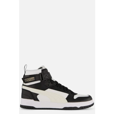 Afbeelding van Puma RBD GAME Unisex Sneakers hoog, Maat: 42, White/black/vapor gray Leer en imitatieleer