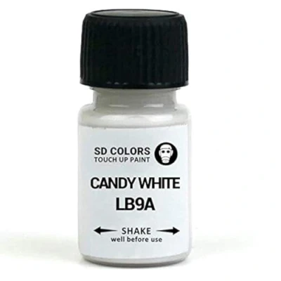 Afbeelding van SD COLORS CANDY WIT LB9A B9A B4 Nieuwe Touch Up Verf 8ML REPARATIE KRASCHIP BORSTEL KLEUR CODE (ALLEEN VERFILT)