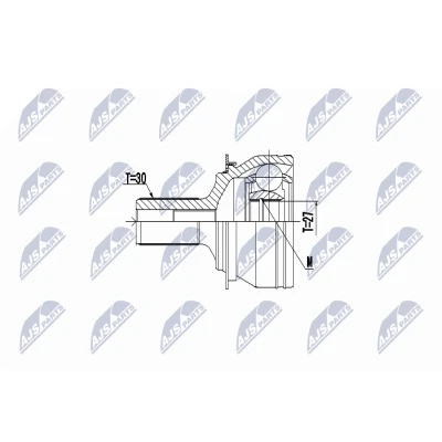 Afbeelding van Homokineet reparatie set, aandrijfas NTY NPZ ME 022