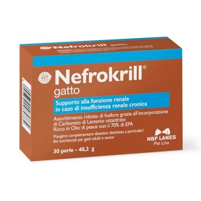Afbeelding van NBF Lanes Nefrokrill kat, 30 softgelkralen, ondersteuning van de nierfunctie bij chronisch nierfalen, voor volwassenen en oudere katten